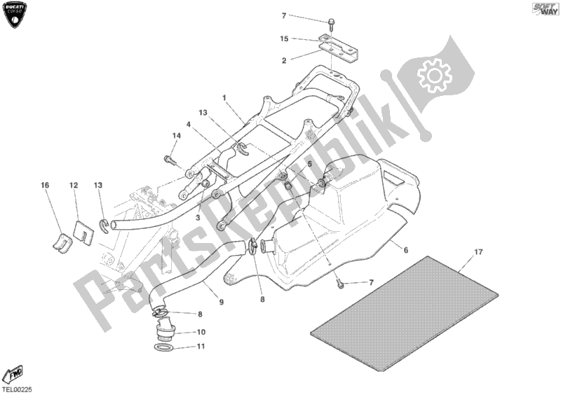 Toutes les pièces pour le Cadre Arrière du Ducati Superbike 998 RS 2003
